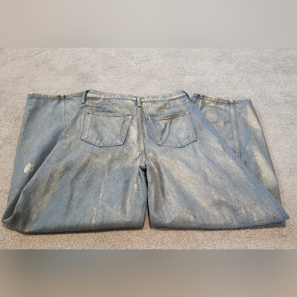 Universal Thread Light Blue Jeans woth Golden Shi… - image 5